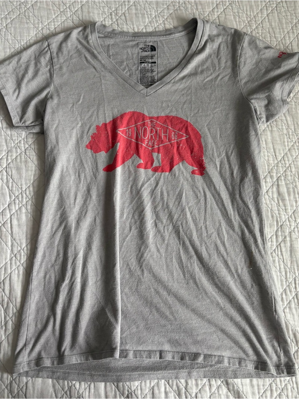 The North Face Gray V-Neck Tee